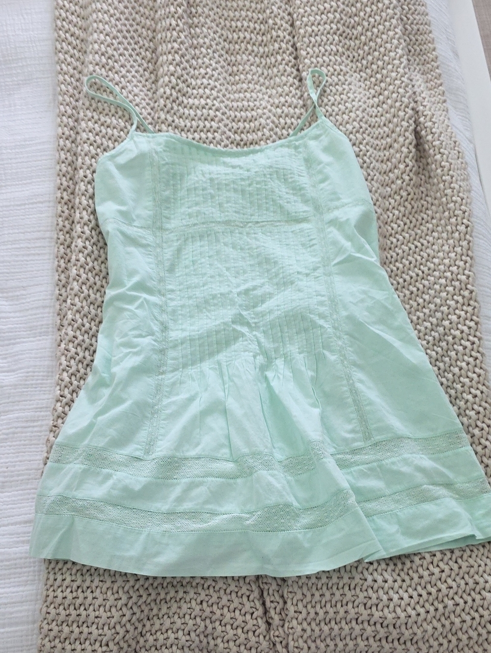 Abercrombie and Fitch Mint Green Scoopneck Flowy Mini Dress